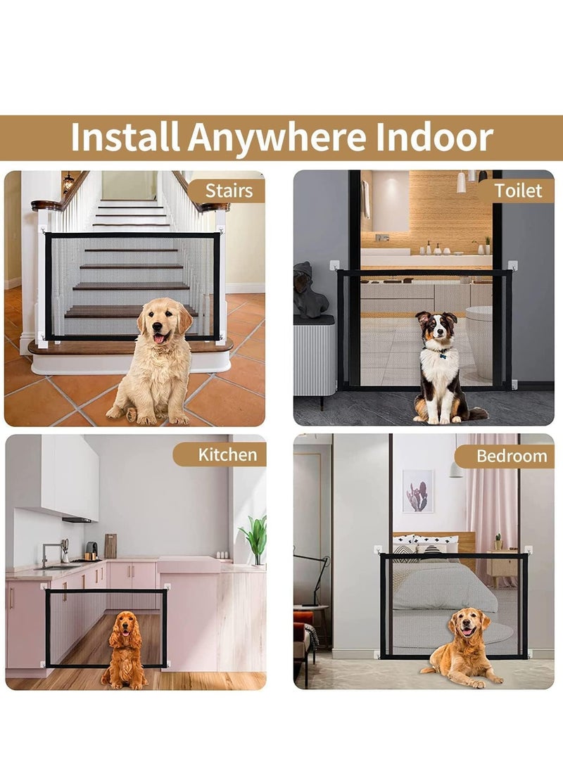 RATSAW Portable Mesh Baby Gate Mesh Magic Pet Dog Gate for Stairs Doorways Hallways Easy-Install Child's Safety Gates Folding for Indoor and Outdoor Safety Gate Width 180cm Height 78cm  - Image 4