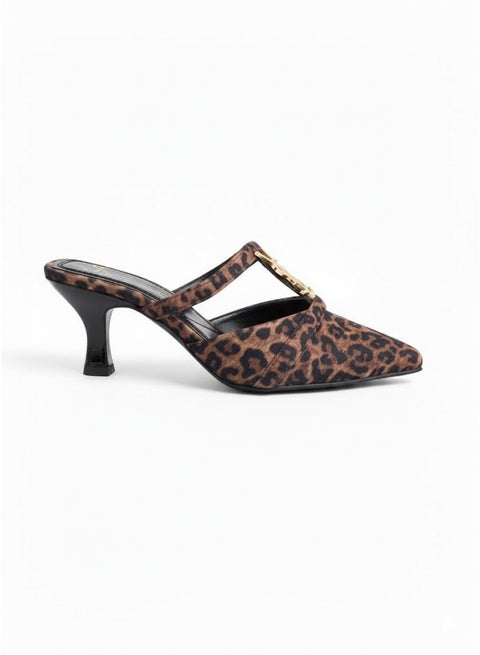 Shoes Mid Heels Suede F-602 - Tiger
