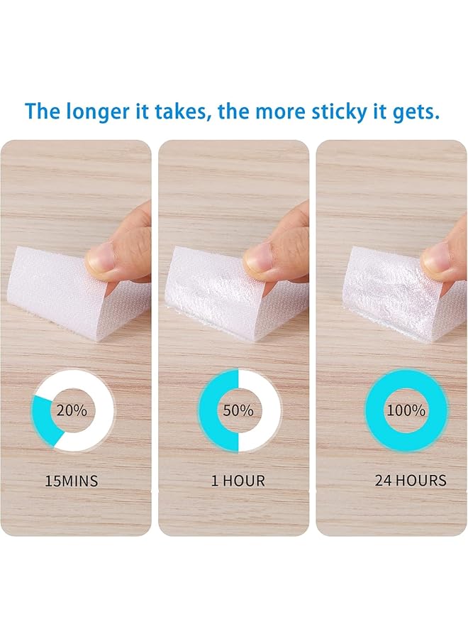 erorex 25Pcs Adhesive Hook And Loop Tape Double Sided Strong Back Adhesive Tape For Sewing Crafting Diy Interlocking Tape 2.5Cm*10Cm  - Image 2