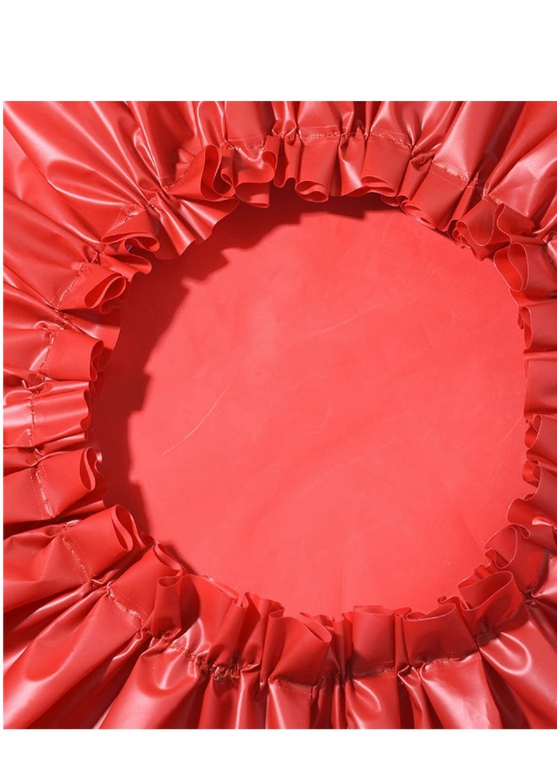 KASTWAVE Shower Cap, 4 Packs Jumbo Caps for Women Reusable Waterproof with Adjustable Elastic Band, Long Thick Hair Bath - Image 4