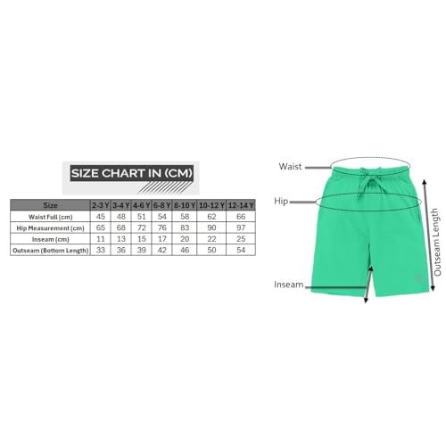 KiddoPanti Boys Solid Knee-Length Basic Short | 100% Cotton Knit Fabric | Elastic Waistband and Functional Drawcord | 2 Front Pockets Half Pant | Boys Shorts, Jet Black - 8-10Y - Image 2