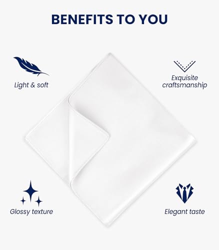 Selected Hanky Satin Pocket Square for Men Solid Color - Image 4