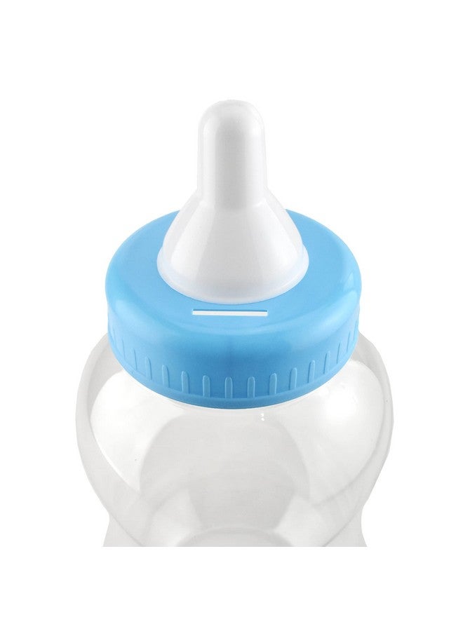 Homeford Jumbo Milk Bottle Coin Bank Baby Shower Plastic Container, 15-inch, Light Blue - Image 1