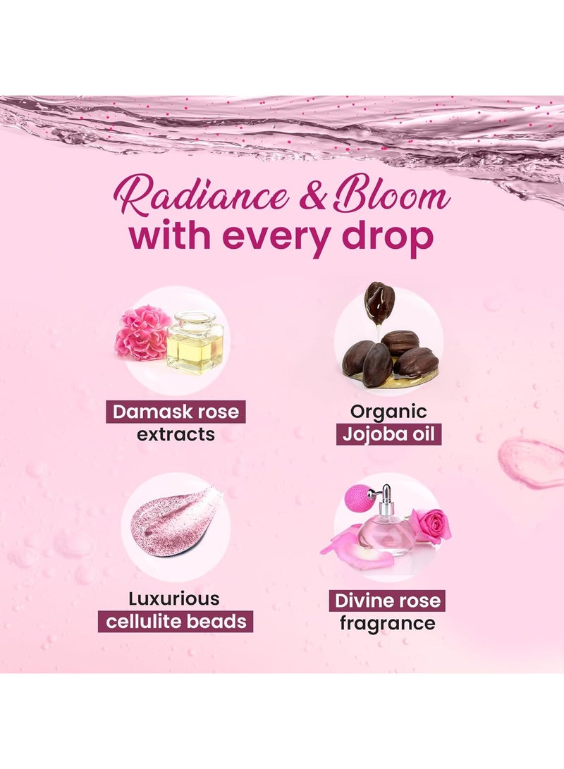 دابر جل استحمام جولاباري - جل الاستحمام - الورد الدمشقي وزيت الجوجوبا - 250 مل | حبات مستخلص الورد للتقشير | عطر الورد الدمشقي | بدون بارابين وسيليكونات | جلسرين نقي بنسبة 99% | غسول الجسم خالٍ من الصابون بنسبة 100% - Image 3