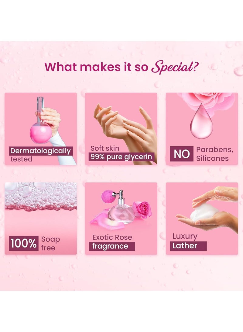 دابر جل استحمام جولاباري - جل الاستحمام - الورد الدمشقي وزيت الجوجوبا - 250 مل | حبات مستخلص الورد للتقشير | عطر الورد الدمشقي | بدون بارابين وسيليكونات | جلسرين نقي بنسبة 99% | غسول الجسم خالٍ من الصابون بنسبة 100% - Image 4
