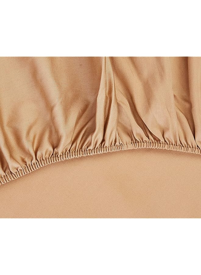 آي بيد هوم طقم ملاءات فاخرة مكون من قطعتين من القطن بكثافة 300 خيط، مقاس مفرد، كتان - Image 2