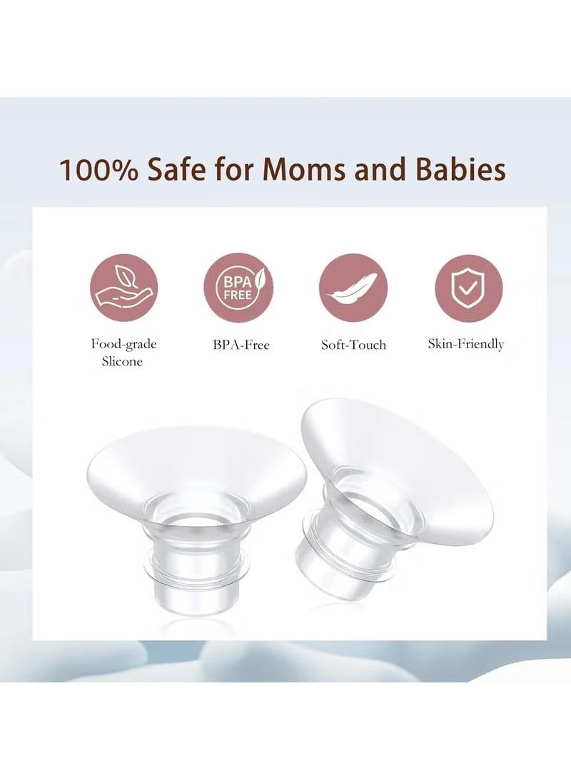 8 قطع من مضخة حليب الثدي 15/17/19/21 مم ، متوافقة مع كوب مضخة الثدي القابلة للارتداء Momcozy S12 Pro / S9 Pro / S12 / S9 ، تقليل نفق 24 مم وصولا إلى حجم آخر (8 قطع ، 15/17/19/21 مم) - Image 2