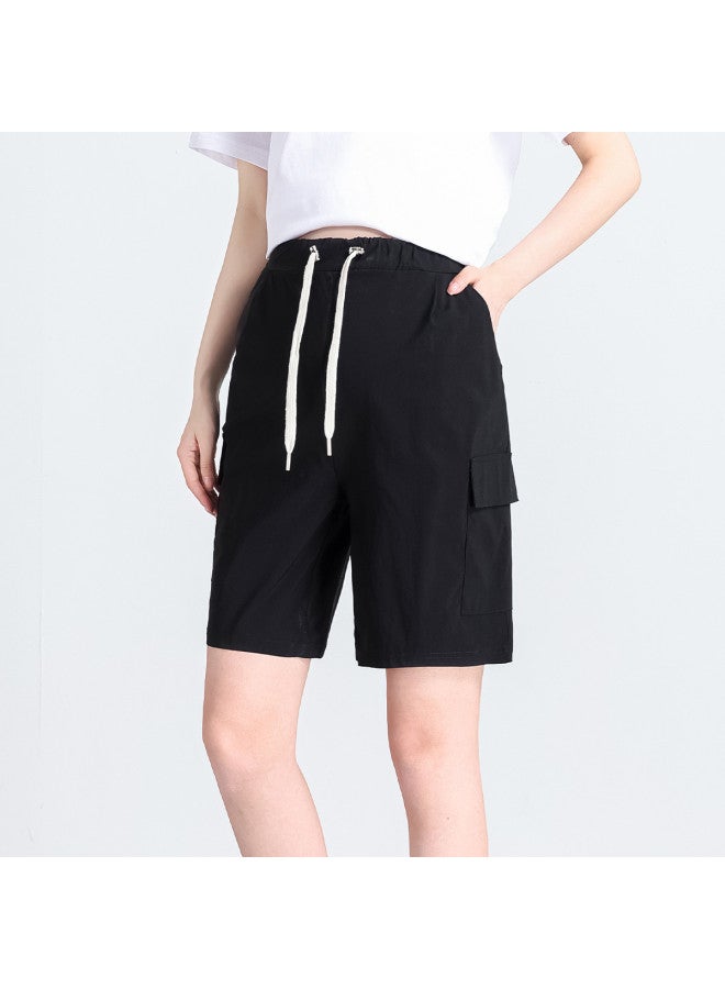 Bornbay high-waisted Belly Support Summer Thin Plus-size Slimming Maternity Pants For Outdoor Wear - Image 3