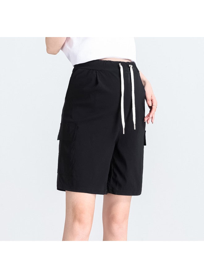 Bornbay high-waisted Belly Support Summer Thin Plus-size Slimming Maternity Pants For Outdoor Wear - Image 5
