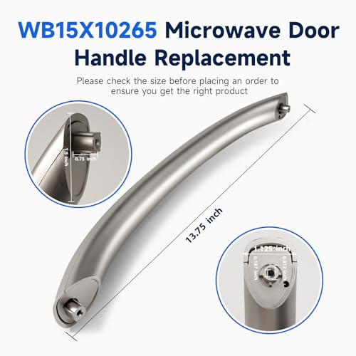 MOHTOL Upgraded WB15X10265 Door Handle Replacement Compatible with GE JNM1951SR1SS DVM1950ER2ES WB15X10265 Microwave Door Handle Replace WB15X10260 WB15X10266 WB15X10264AP5618277 2443838 AH3510619 - Image 3