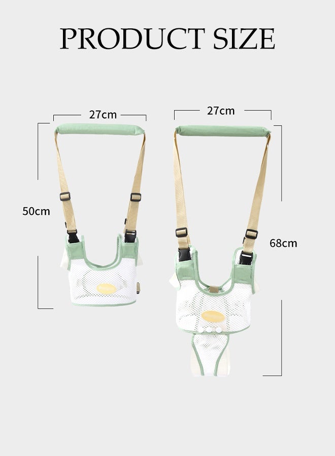 DUNISO Baby Walker Harness, Handheld Kids Walker Helper,Adjustable Infant Walking Assist Trainer Tool, Breathable Safety Belt for Children(Green) - Image 2