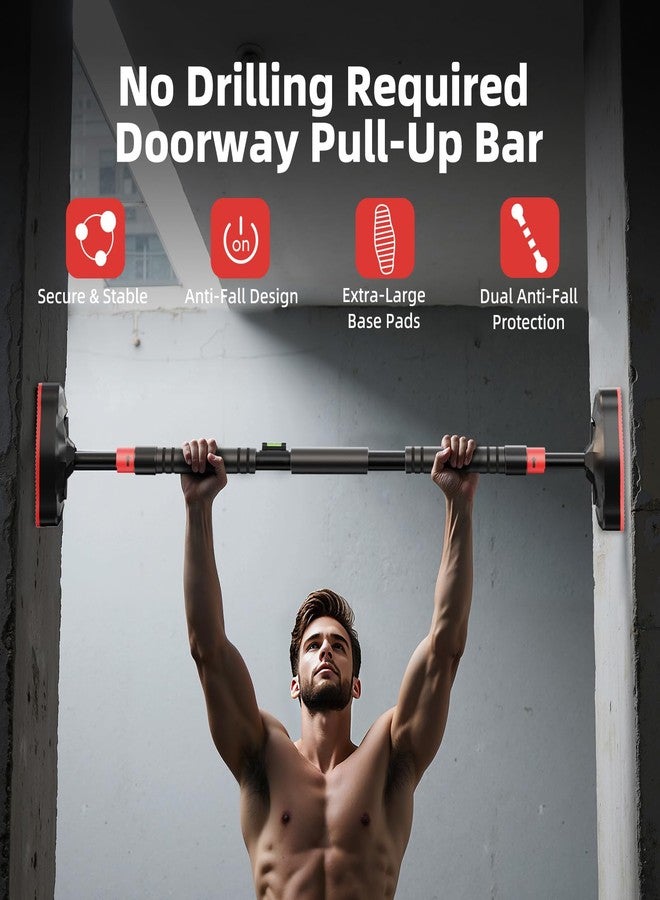 ATHSPO Adjustable Doorway Pull-Up Bar for Home Gym, Multi-Position Chin-Up & Pull-Up Bar for Upper Body Workouts (37"–47" Wide) - Image 2