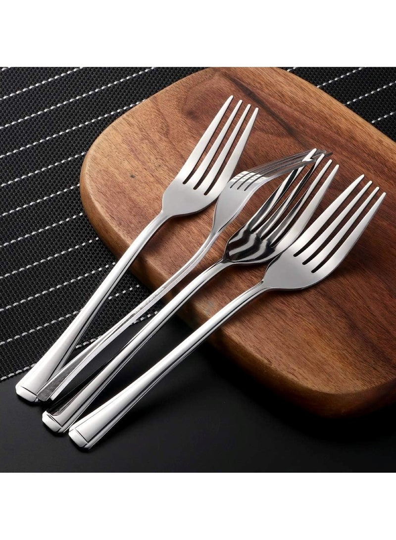 12-Piece Stainless Steel Dinner Forks Set 8 Inch Durable Cutlery for Home - Image 4