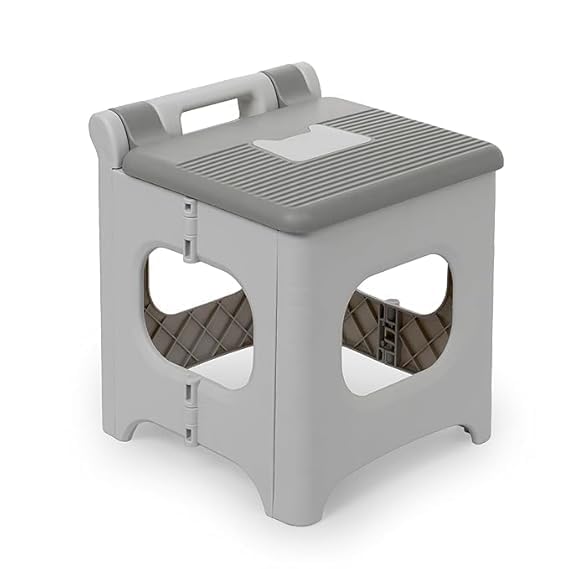 Vroxy Vroxy Mini Folding Stool Collapsible Heavy Duty Portable Camping Stool for Adults Kids Portable Plastic Step Stool Non Slip Folding Stools for Kitchen Bathroom Bedroom Office 1Pcs 