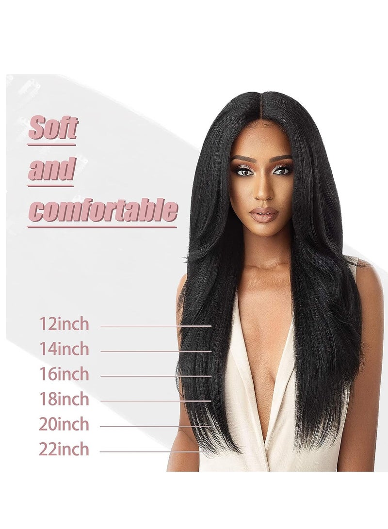 Zikra Invisible Wire Hair Extensions with Transparent Headband Adjustable Size Removable Secure Clips in Straight Secret Hairpiece for Women - Image 2