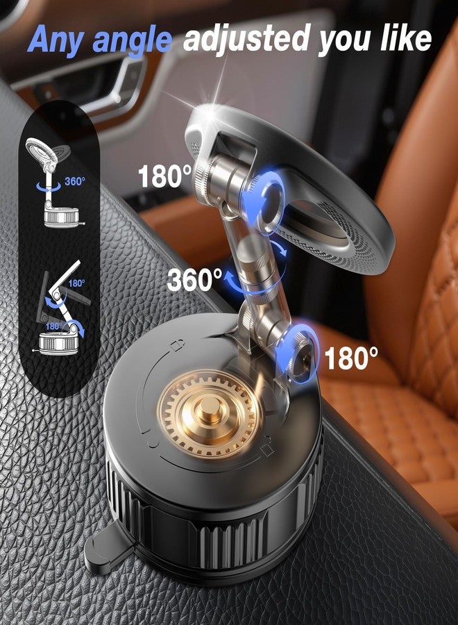 Vooii Car Phone Holder for Magsafe (130+LB Strongest Ever Suction & 3000gf Magnetic) (360° One Hand Adjustable) Car Phone Mount, Phone Holders for Your Car for iPhone 17 Pro Max 16 15 14 13 12 Plus - Image 3