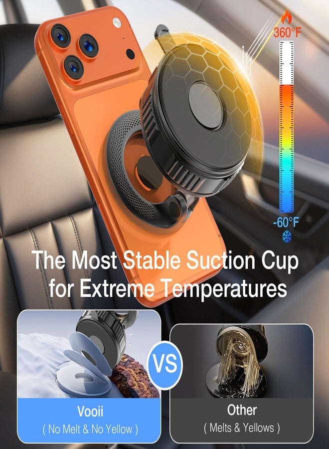 Vooii Car Phone Holder for Magsafe (130+LB Strongest Ever Suction & 3000gf Magnetic) (360° One Hand Adjustable) Car Phone Mount, Phone Holders for Your Car for iPhone 17 Pro Max 16 15 14 13 12 Plus - Image 5