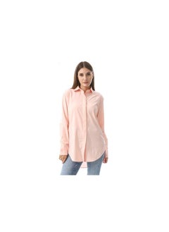 Hidden Button Placket Plain Shirt _ Pastel Pink