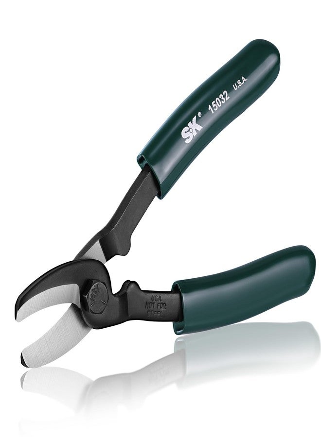 اس كي كي قواطع كابلات SK Tools USA مقاس 8 بوصات، قاطع أسلاك شديد التحمل، كماشة قطع كابلات بمقبض مبطن، مصنوعة من الفولاذ عالي الكربون، للألمنيوم والنحاس والأسلاك وكابلات الاتصالات - Image 1