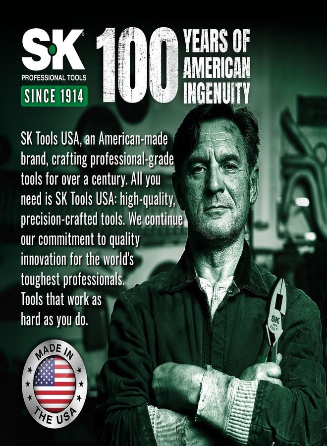 اس كي كي قواطع كابلات SK Tools USA مقاس 8 بوصات، قاطع أسلاك شديد التحمل، كماشة قطع كابلات بمقبض مبطن، مصنوعة من الفولاذ عالي الكربون، للألمنيوم والنحاس والأسلاك وكابلات الاتصالات - Image 2