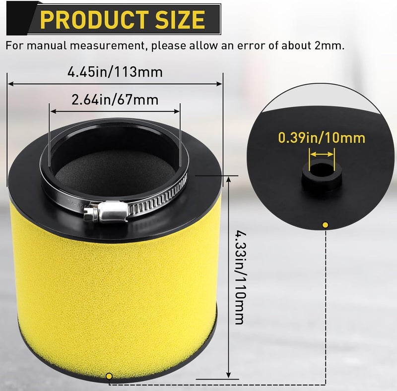 SOLLON Rancher 350 Air Filter Fit for Honda Foreman 450 Rancher 350 TRX350 TRX350FE TRX350TE TRX350TM Rancher 400 Foreman 450 TRX400FA TRX400FGA TRX400FW 450 TRX450S TRX450FE 2000-2006 ATV - Image 3