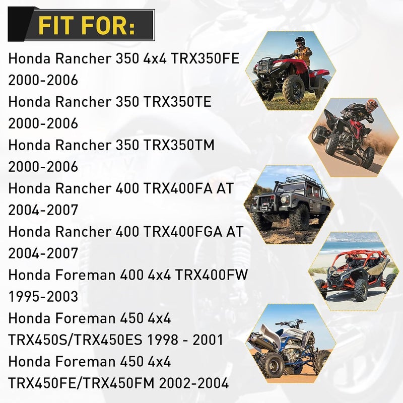 SOLLON Rancher 350 Air Filter Fit for Honda Foreman 450 Rancher 350 TRX350 TRX350FE TRX350TE TRX350TM Rancher 400 Foreman 450 TRX400FA TRX400FGA TRX400FW 450 TRX450S TRX450FE 2000-2006 ATV - Image 2