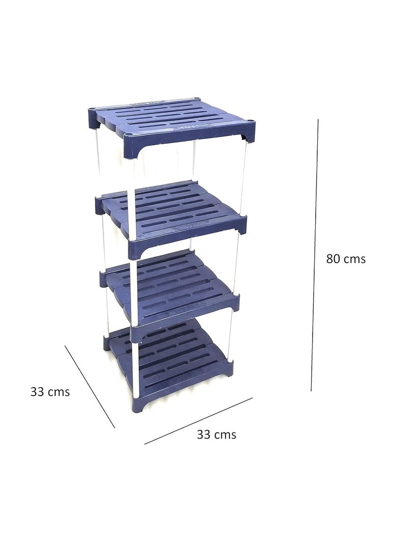 NOVATIC Novatic Beautiful Antique Metal Plastic Foldable Side TableEnd TablePlant StandStool Living Room Kids Play Furniture Table Square Shape for Living Room Bedroom Bedside Table  - Image 3