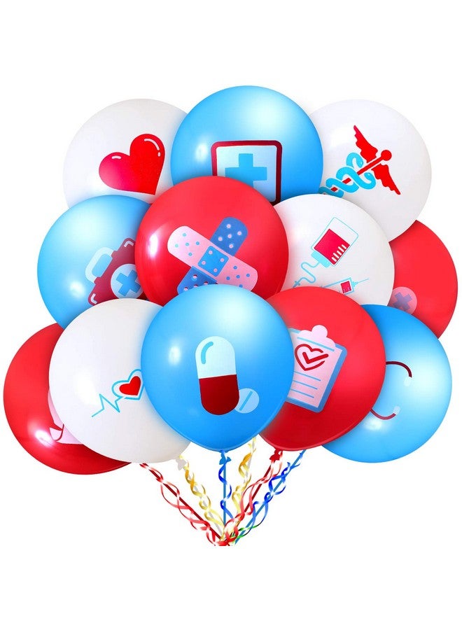 Sumind 60 Pieces Nurse Balloons Party Decoration Supplies Nursing Latex Balloons Decorations for Nurse Graduation RN Themed Party - Image 1
