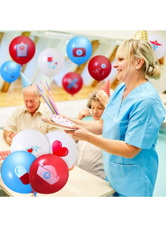 Sumind 60 Pieces Nurse Balloons Party Decoration Supplies Nursing Latex Balloons Decorations for Nurse Graduation RN Themed Party - Image 4