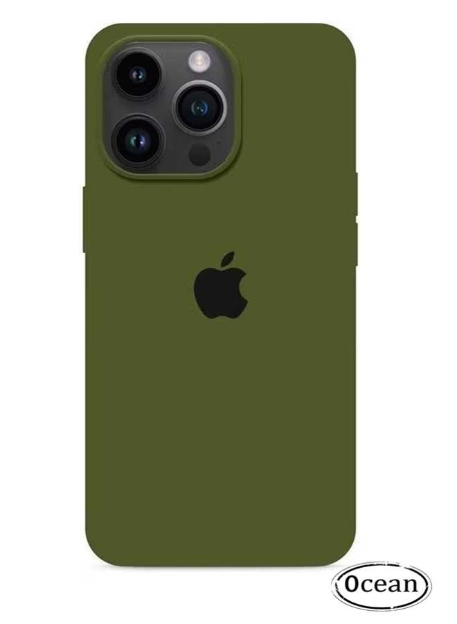 Ocean iPhone 15 Pro Mobile Case Cover, Soft Liquid Silicone Protection Anti-Scratch Shockproof Accessories Slim Protective Back Cover with Microfiber Lining, for iPhone 15 Pro Case (Forest Green) - Image 1