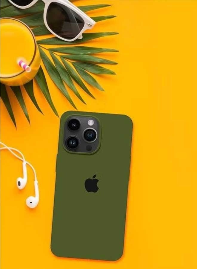 Ocean iPhone 15 Pro Mobile Case Cover, Soft Liquid Silicone Protection Anti-Scratch Shockproof Accessories Slim Protective Back Cover with Microfiber Lining, for iPhone 15 Pro Case (Forest Green) - Image 5