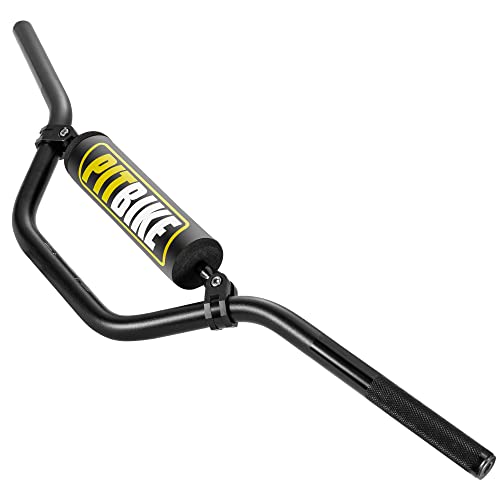 RUTU Universal 78 22mm Dirt Bike Handlebars with Chest Protector Pad for CRF YZF KXF KLX RMZ DRZ Pit Bike Motocross ATV Quad Black Reducing Craft High strength - Image 1