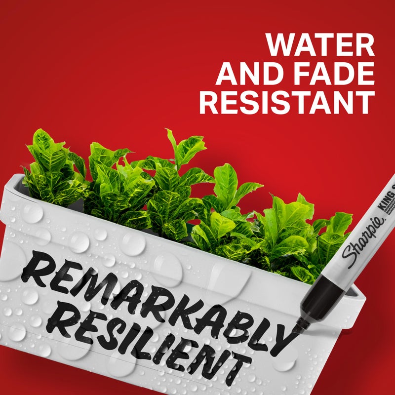 Sharpie King Size Permanent Markers Chisel Tip Markers for Work & Industrial Use 12 Count - Image 5