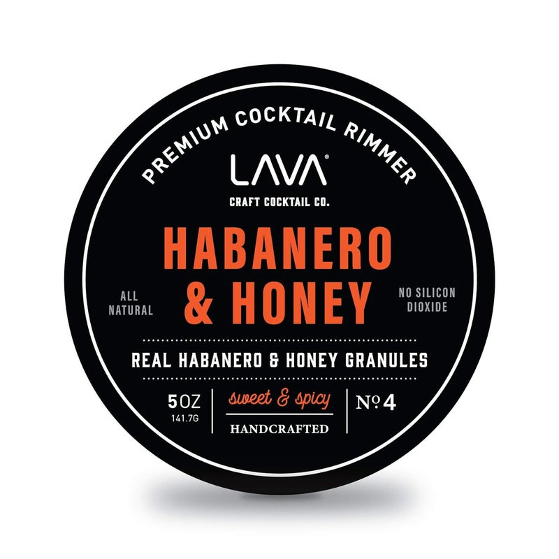 Lava Premium Habanero & Honey Cocktail Rimmer, All Natural Rimmer Seasoning, Sweet & Spicy, No Silicon Dioxide, with Easy Screw-On Lid - 5oz - Image 1