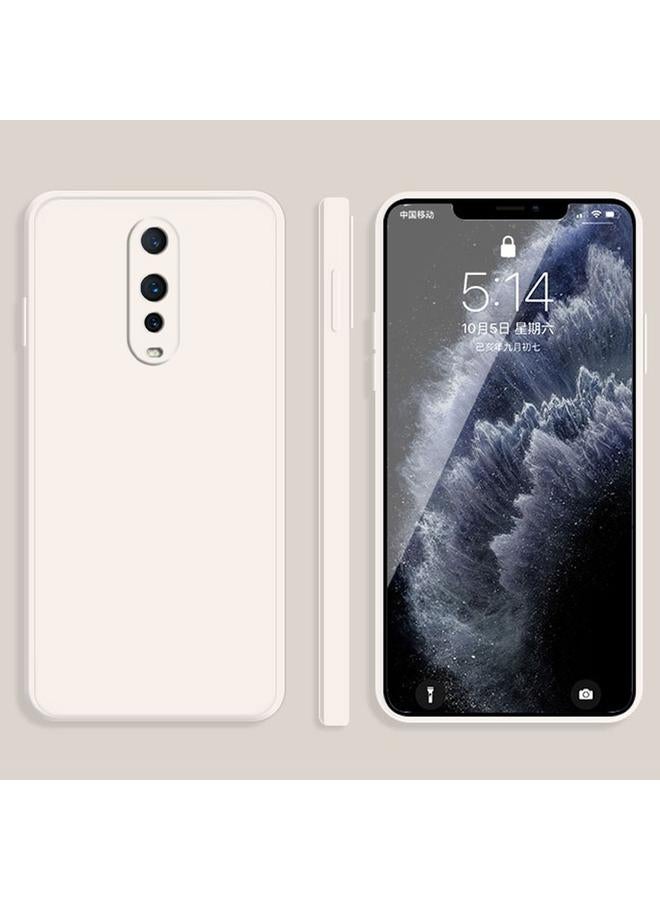 اس-توب جراب لهاتف OPPO R17 Pro بلون سادة من السيليكون السائل المقلد مع حافة مستقيمة وغطاء حماية كامل مقاوم للسقوط - Image 1