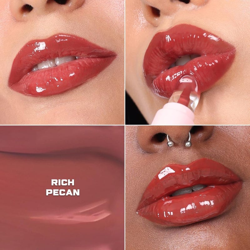 KIRO Ceramide Drip Tinted Lip Glaze - Rich Pecan - Image 3