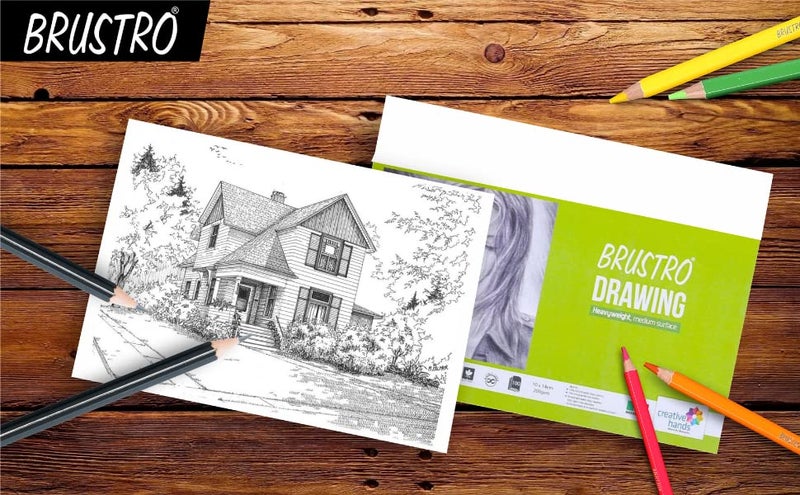 BRUSTRO Artists Drawing Paper 200 GSM A2 Size, 20 Sheets - Image 4