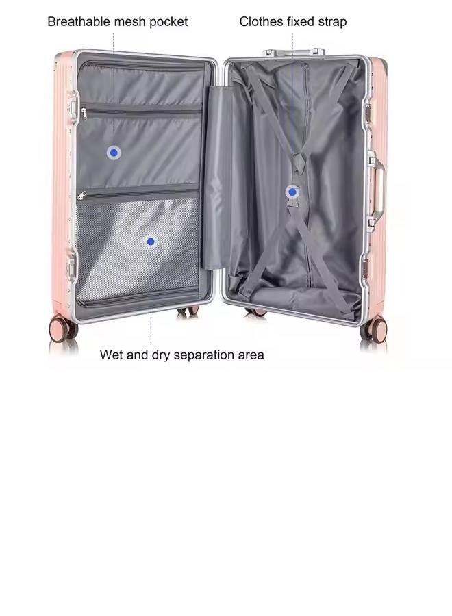 NKX Smart Carry-On Luggage with Built-In Cup & Phone Holder – 2‑Piece Set - Image 3