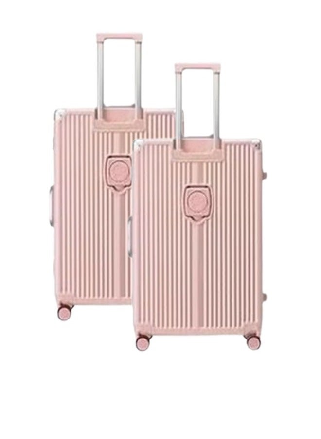 NKX Smart Carry-On Luggage with Built-In Cup & Phone Holder – 2‑Piece Set - Image 1