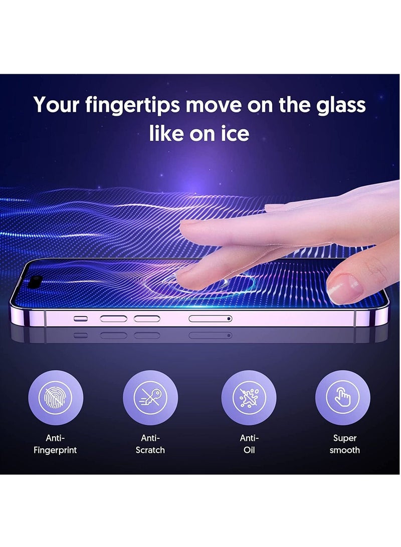 BORTONY iPhone 14 Pro Max 9H Hardness Tempered Glass Screen Protector Bubble Free Ultra HD Case Friendly Full Coverage For Apple iPhone 14 Pro Max 6.7" - Image 5