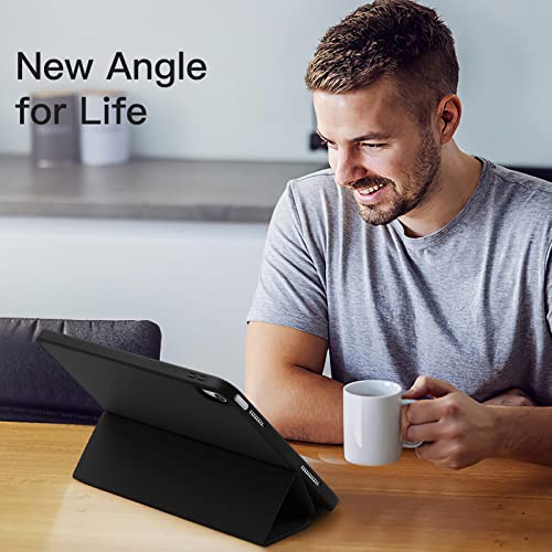 Akkerds Compatible with iPad (A16) 11th Generation Case 11 Inch 2025, for iPad 10th Generation Case 10.9 Inch 2022 with Pencil Holder, Slim Trifold Stand Protective Cover with Soft TPU Back, Black - Image 2