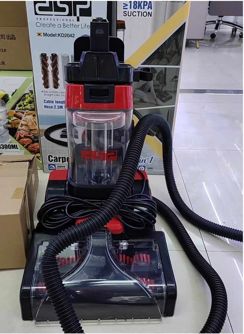 DSP Carpet Cleaner, Upright Carpet Washer, Hard floor Cleaner Deep Cleaner, Powerful Cleaning Performance for Carpets and Area Rugs KD2042 Black  - Image 2
