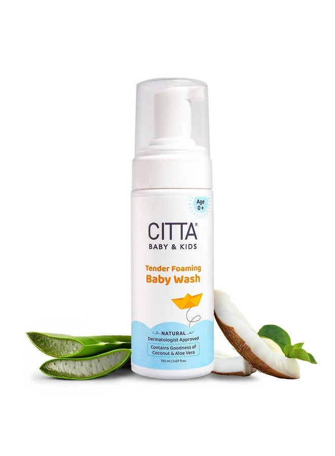 CITTA ’S Tender Foaming Baby Wash With Coconut & Aloe Vera | Soothe Dry Itchy Skin | Natural Baby Body Wash For Bath | Skin Friendly Ph | Dermatologically Tested | 0-10 Years | 150Ml - Image 1