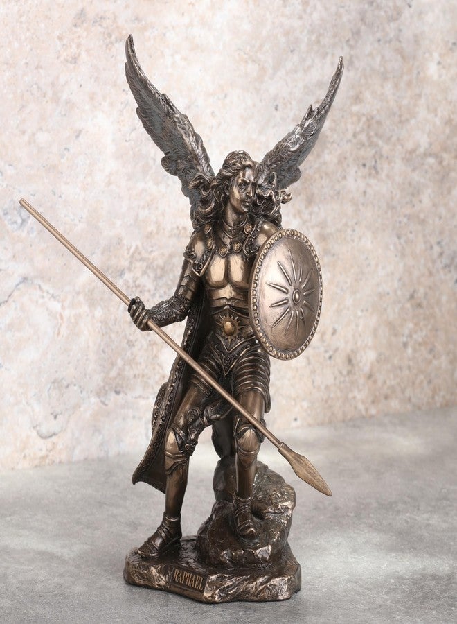 Unicorn Studio 9 1/2 Inch Archangel Raphael Cold Cast Resin Antique Bronze Finish Statue - Image 4