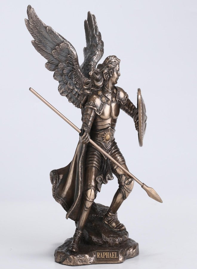 Unicorn Studio 9 1/2 Inch Archangel Raphael Cold Cast Resin Antique Bronze Finish Statue - Image 3