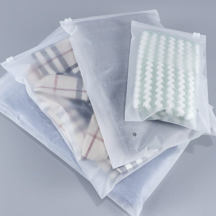 Thickened High-Transparency Zipper Bag Storage Frosted Self-Sealing Bag Clothing Packaging Bag - Image 4