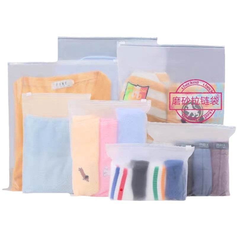 Thickened High-Transparency Zipper Bag Storage Frosted Self-Sealing Bag Clothing Packaging Bag - Image 5