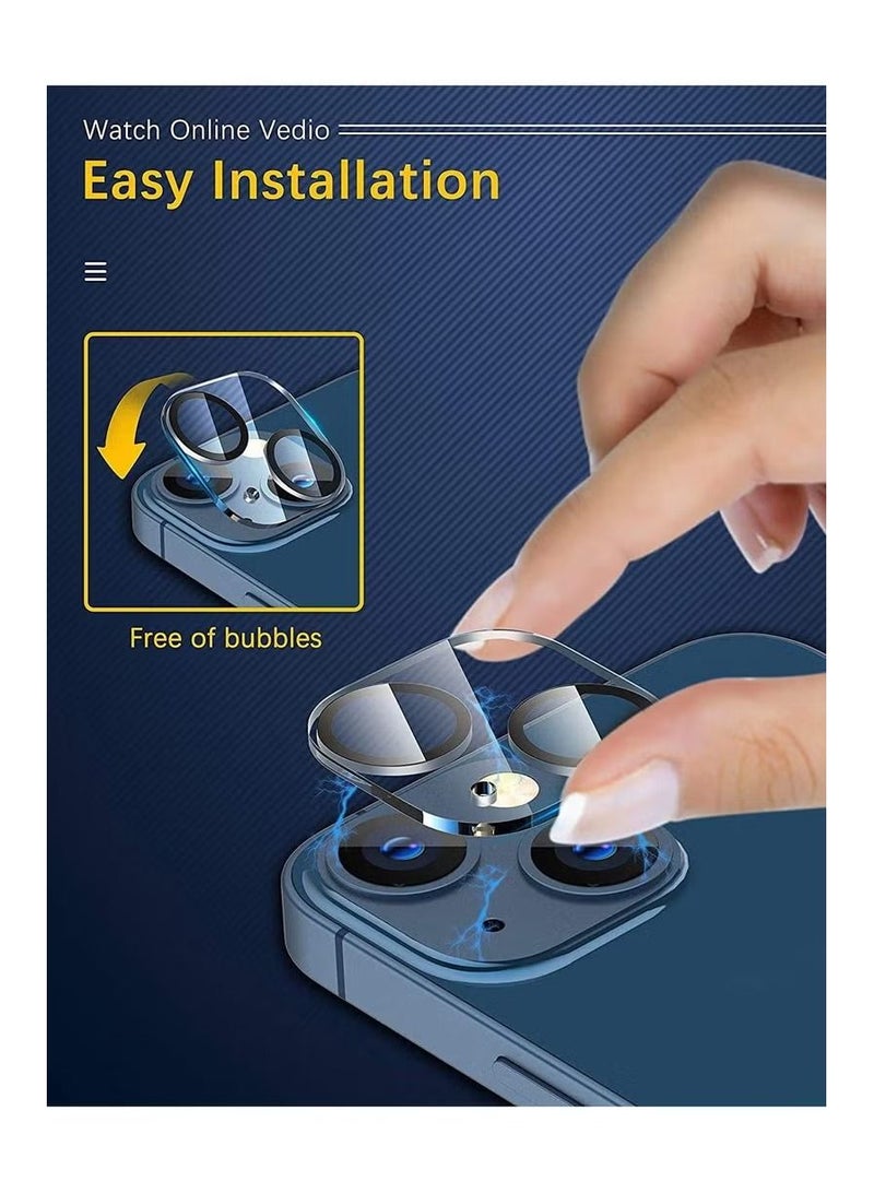 هوتو واقي عدسة الكاميرا عالي الدقة زجاج شفاف أسود محاط بدائرة لهاتف آيفون 14 بلس - Image 1