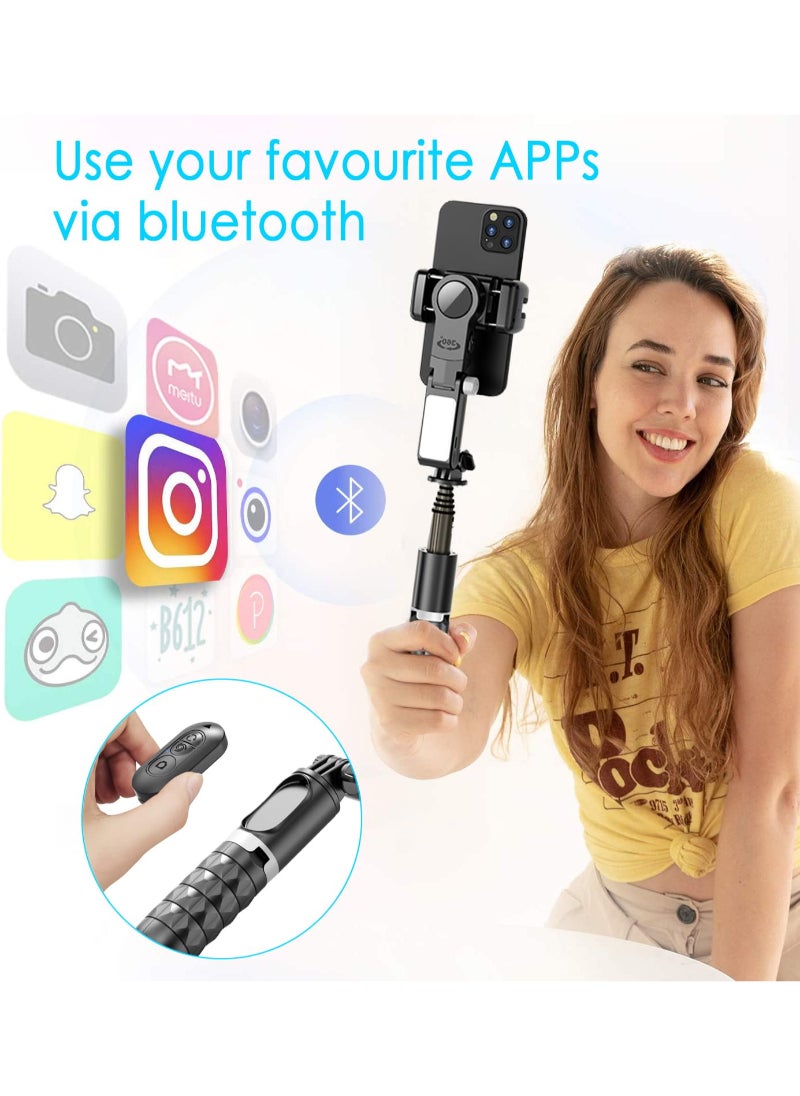 AROAQ - Selfie Stick Gimbal Stabilizer Light Weight Auto Balance 1-Axis Stabilizer For Smartphones With 360° Face Tracking Tiktok Vlog Youtuber Live Video Recording - Image 1