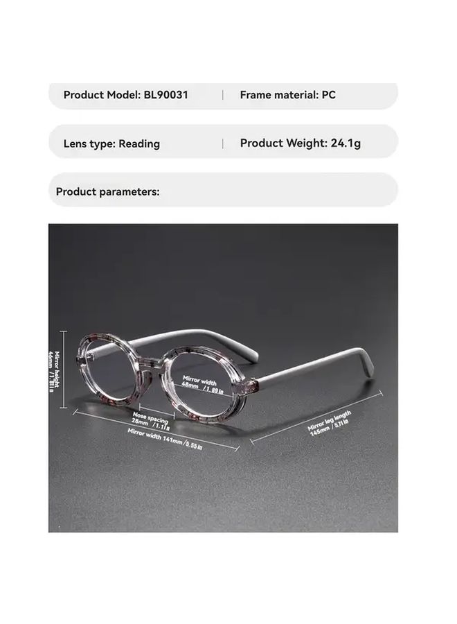 Vintage Oval Reading Glasses Grey 3 5 Strength Lightweight Durable Everyday Use - Image 3